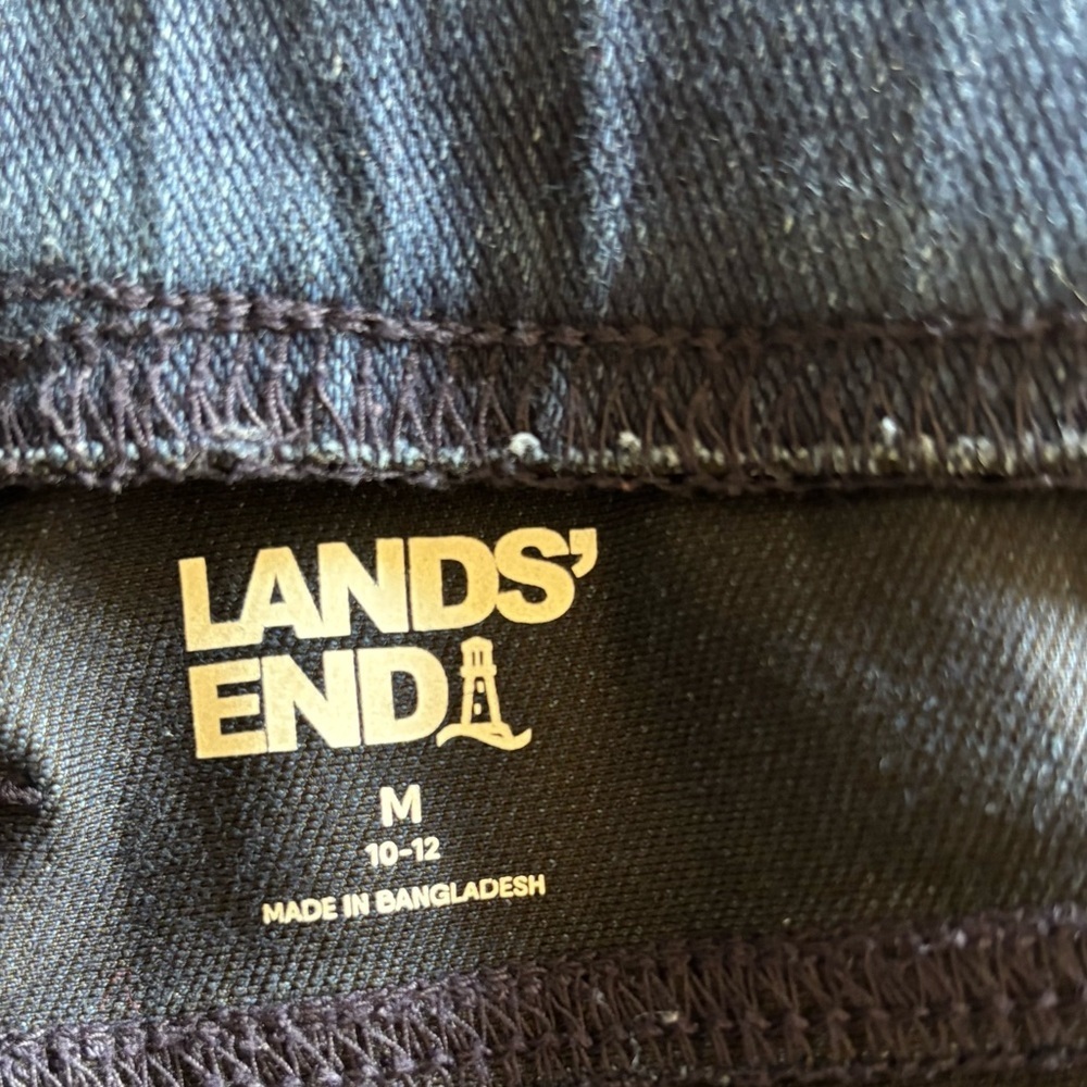 LANDSEND NWOT Women’s R Sport Knit High Waisted Wide Leg Stretch Denim Pants - Picture 2 of 6